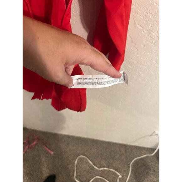 NWT Zara Red Long Sleeved Split Sleeve Button Up Academia Blazer Romper - Picture 8 of 11